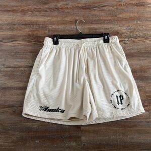 Cream Inaka Power Barbed Wire Shorts
